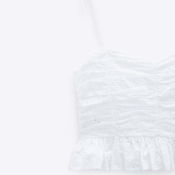 Zara Openwork Embroidered Top - Picture 3 of 5